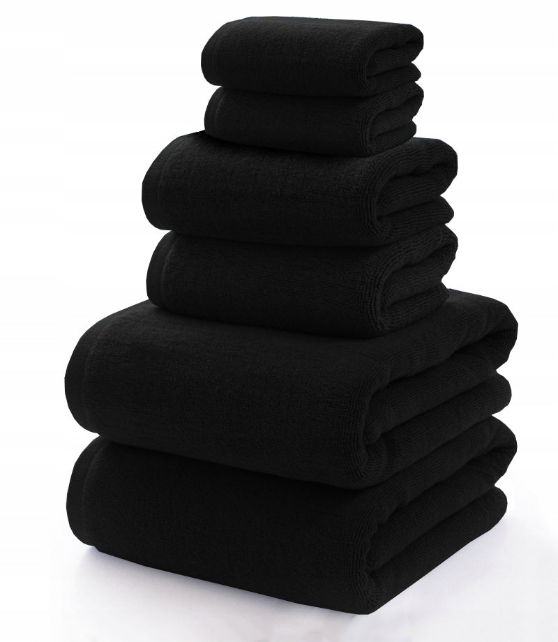 DecoKing Handtuchset Marina, 6-tlg., schwarz 