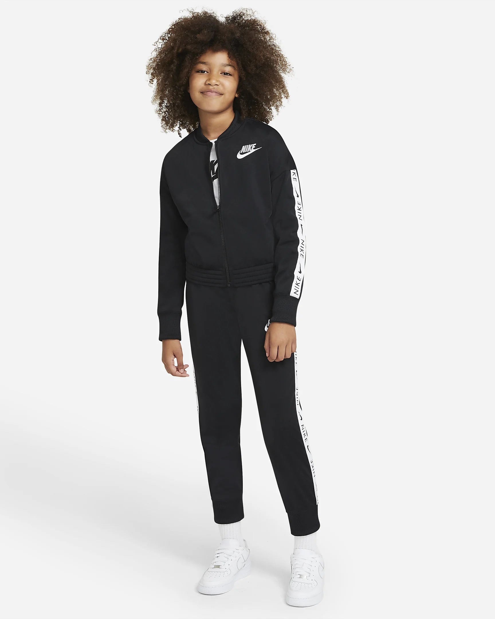 Nike Trainingsanzug Mädchen NSW TRK Anzug Trikot, Schwarz 