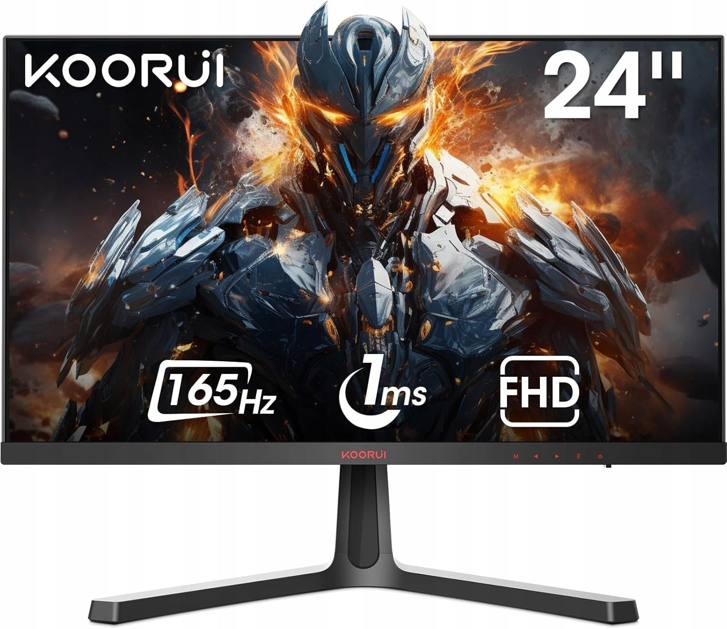 KOORUI 24" FHD 165Hz 1ms VA AdaptiveSync HDMI DP Gaming Monitor