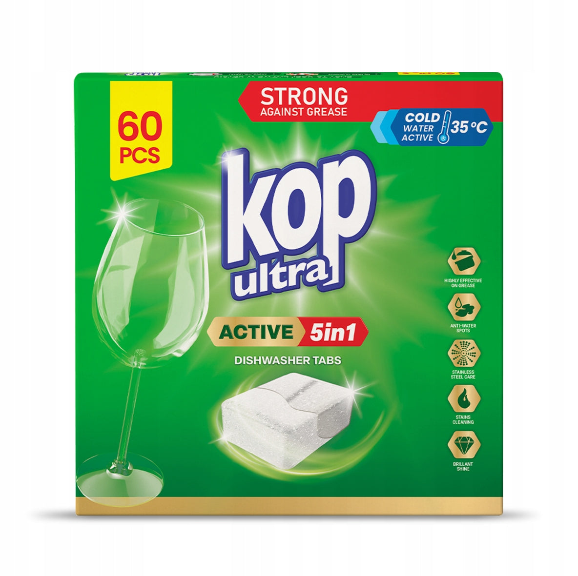 KOP Ultra Active Dishwasher Tablets 5in1 60 Pack