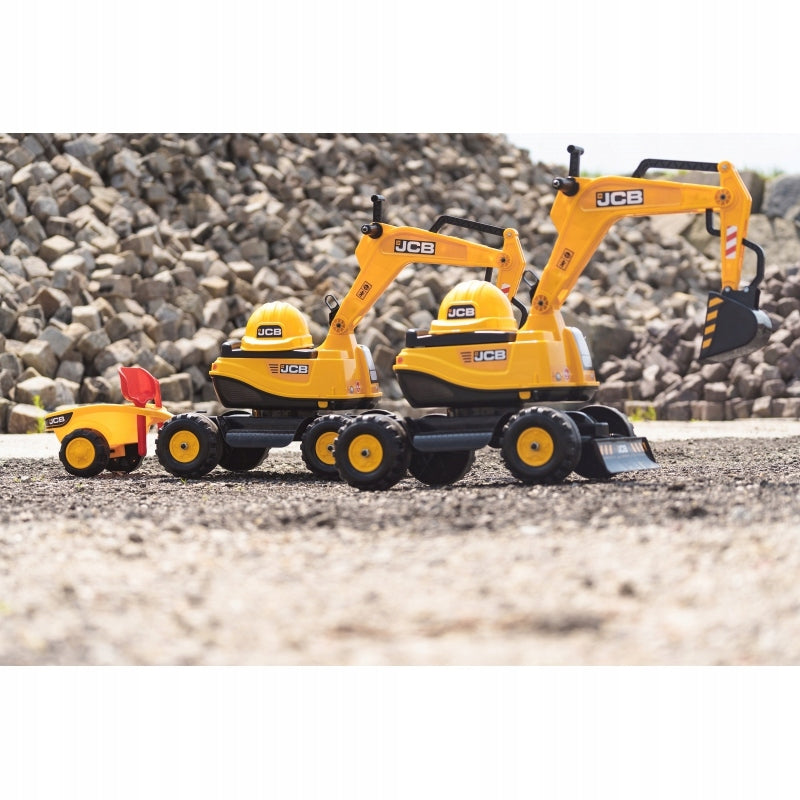 Ekskavatorius JCB ekskavatorius Rotorinis geltonas kilnojamas kaušas 3 metams.