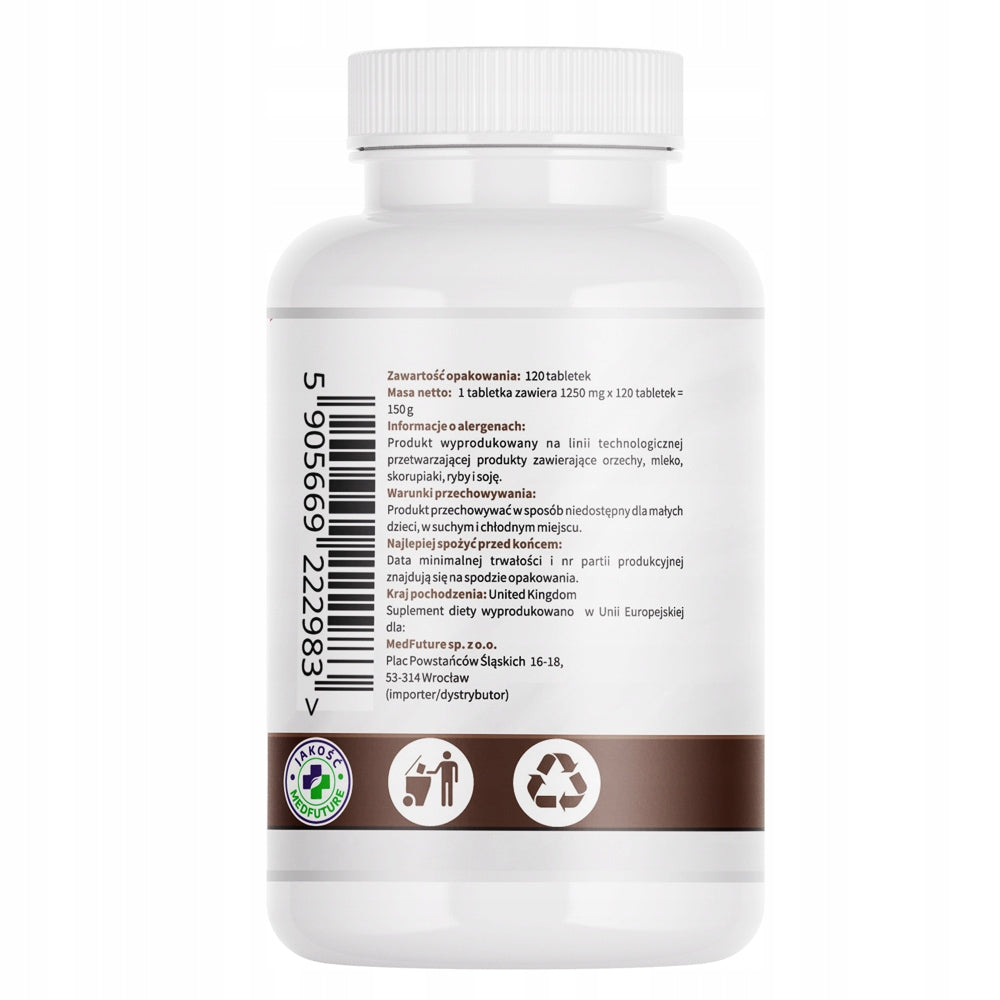 KOREAN GINSENG (Panax ginseng) root extract 1000mg STRESS ENERGY Brand MedFuture