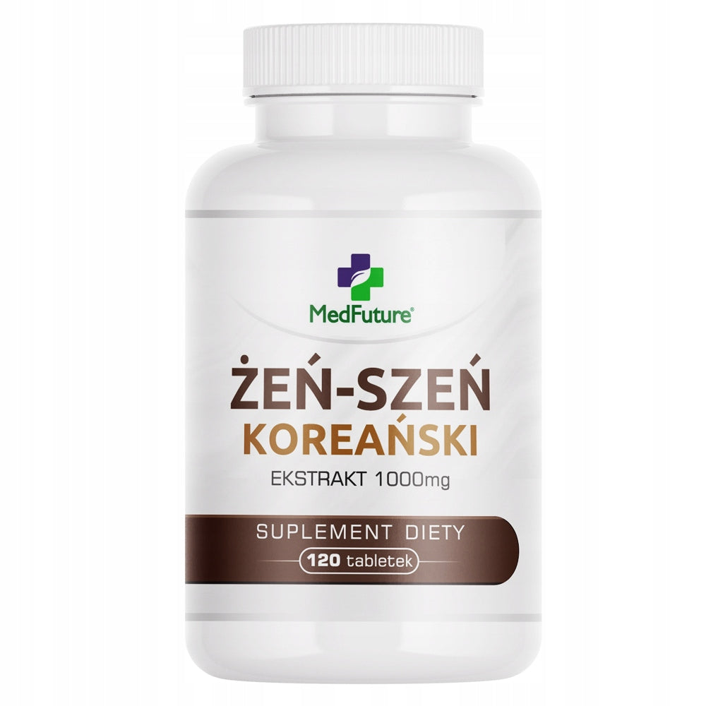 KOREAN GINSENG (Panax ginseng) root extract 1000mg STRESS ENERGY Manufacturer code Żeń-szeń Koreański 1000 mg
