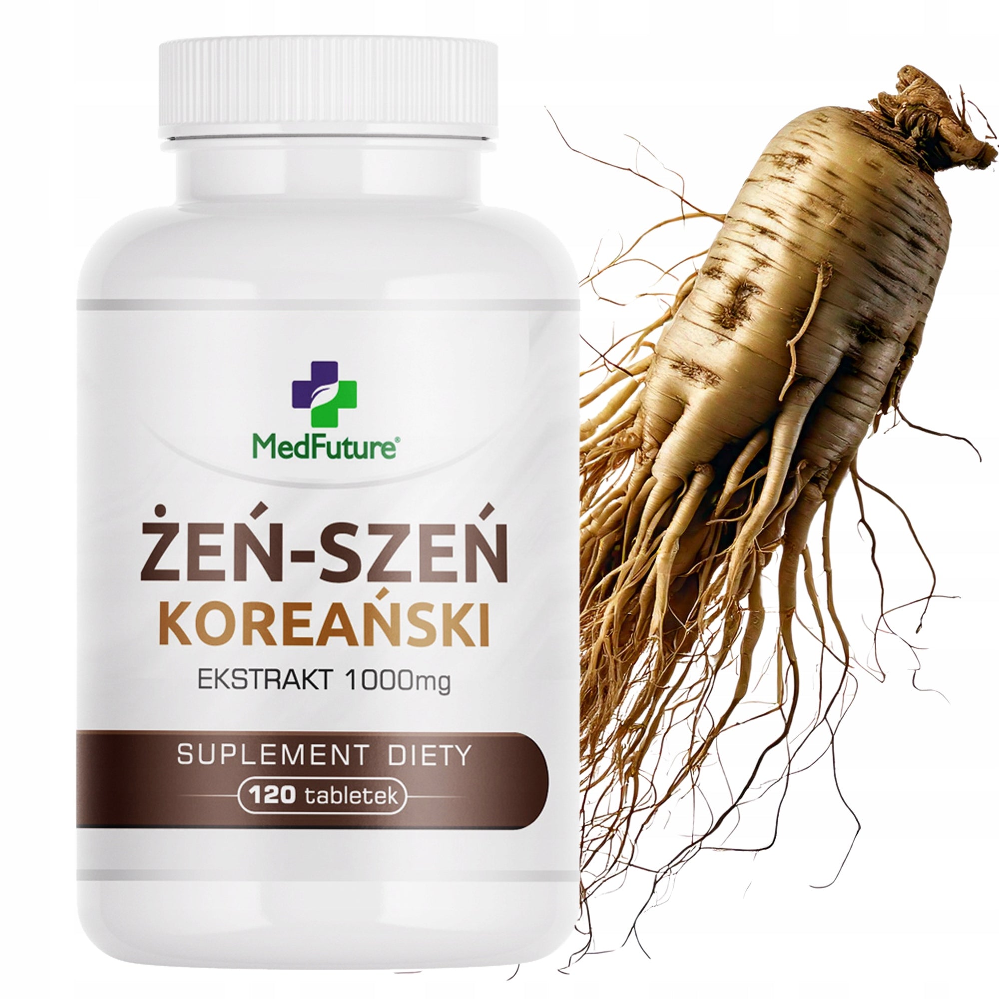 KOREAN GINSENG (Panax ginseng) root extract 1000mg STRESS ENERGY