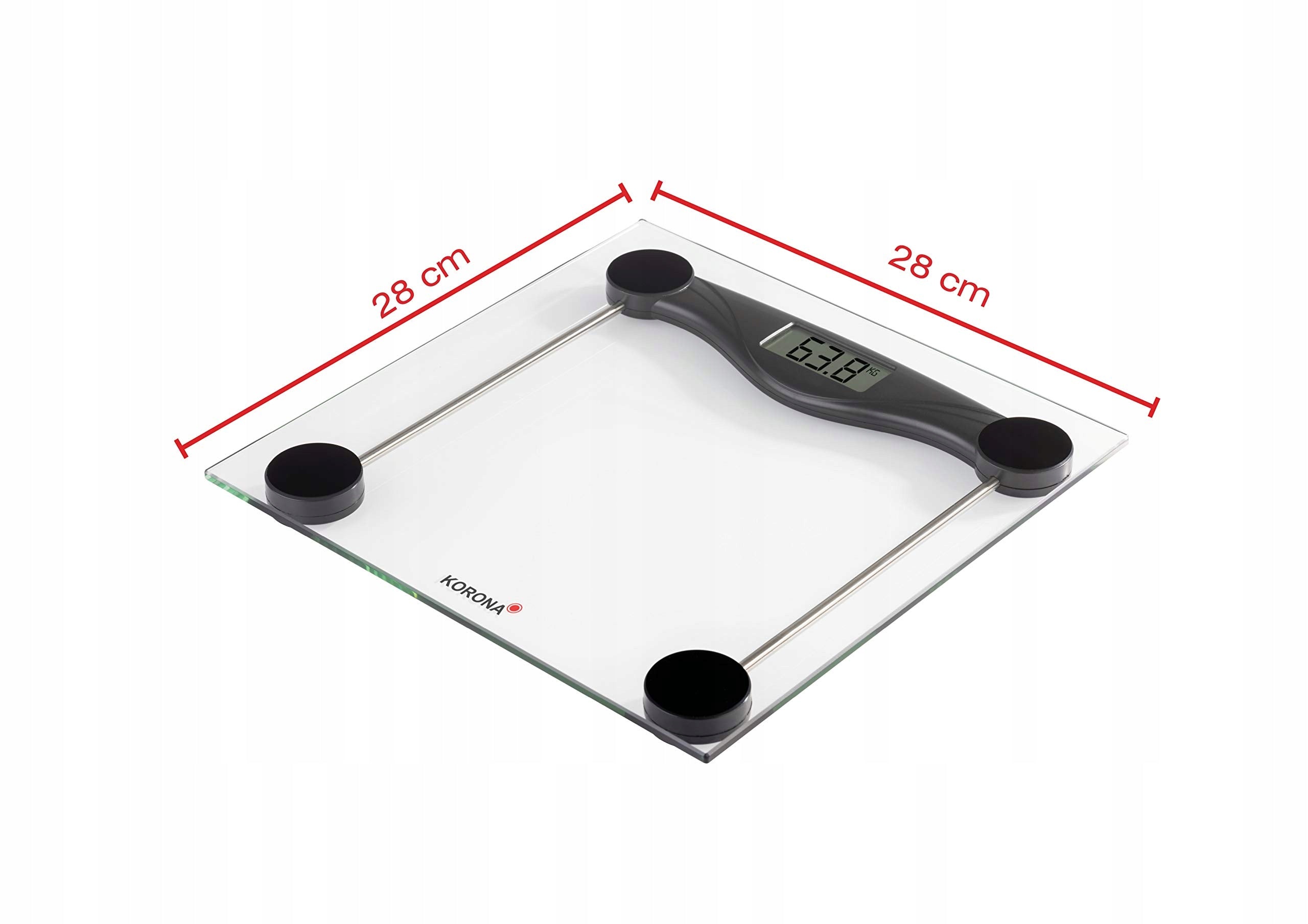 KORONA Bathroom scale OLIVIA 180kg LCD Display Black EAN (GTIN) 5906521916019