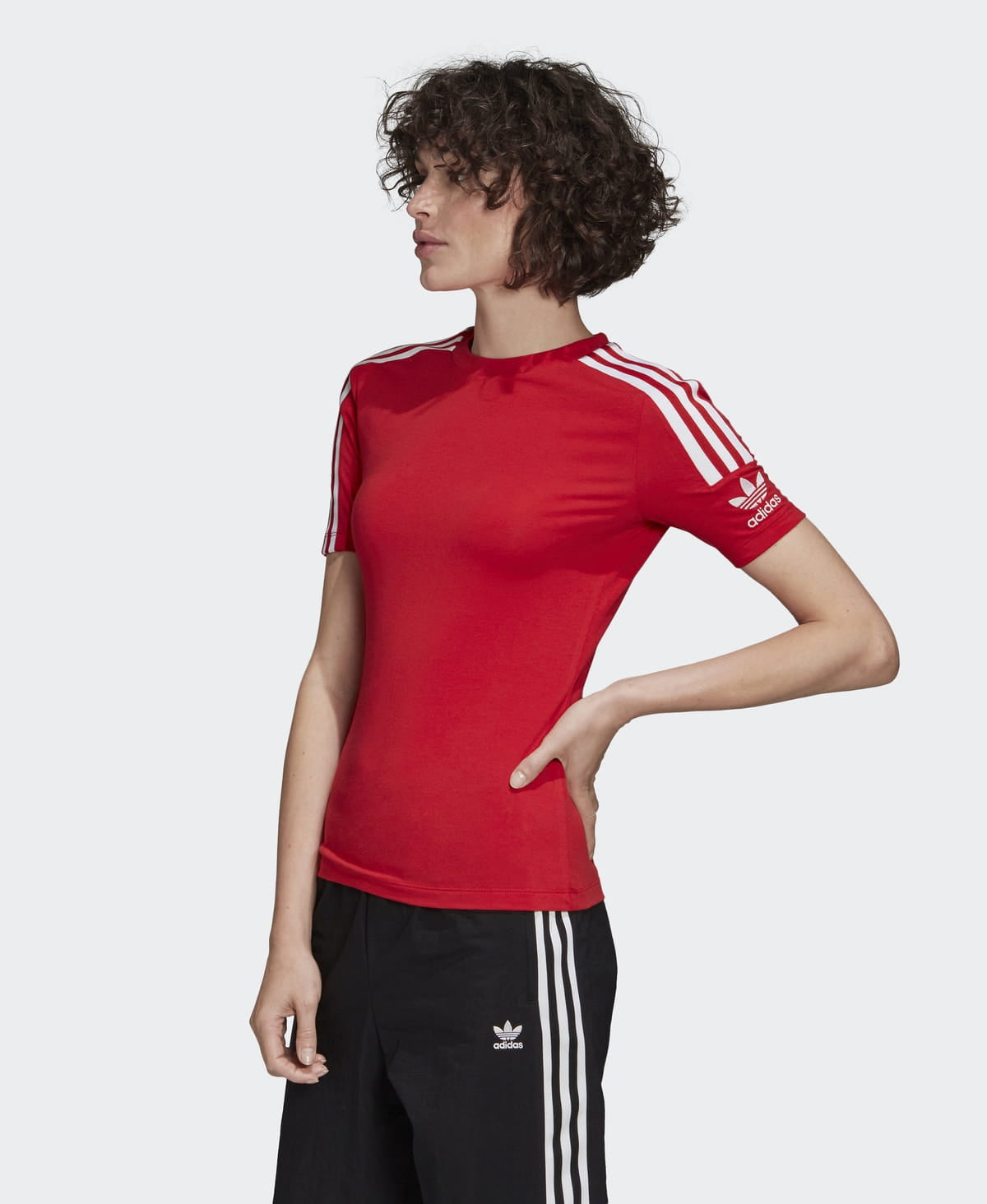 Marškinėliai moterims Adidas, raudoni