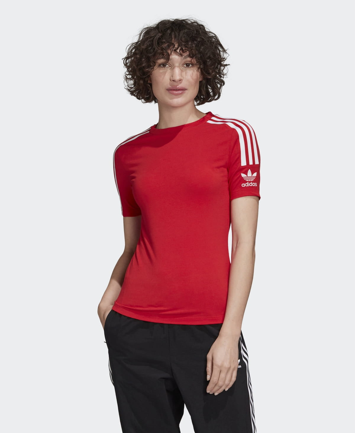 Marškinėliai moterims Adidas, raudoni