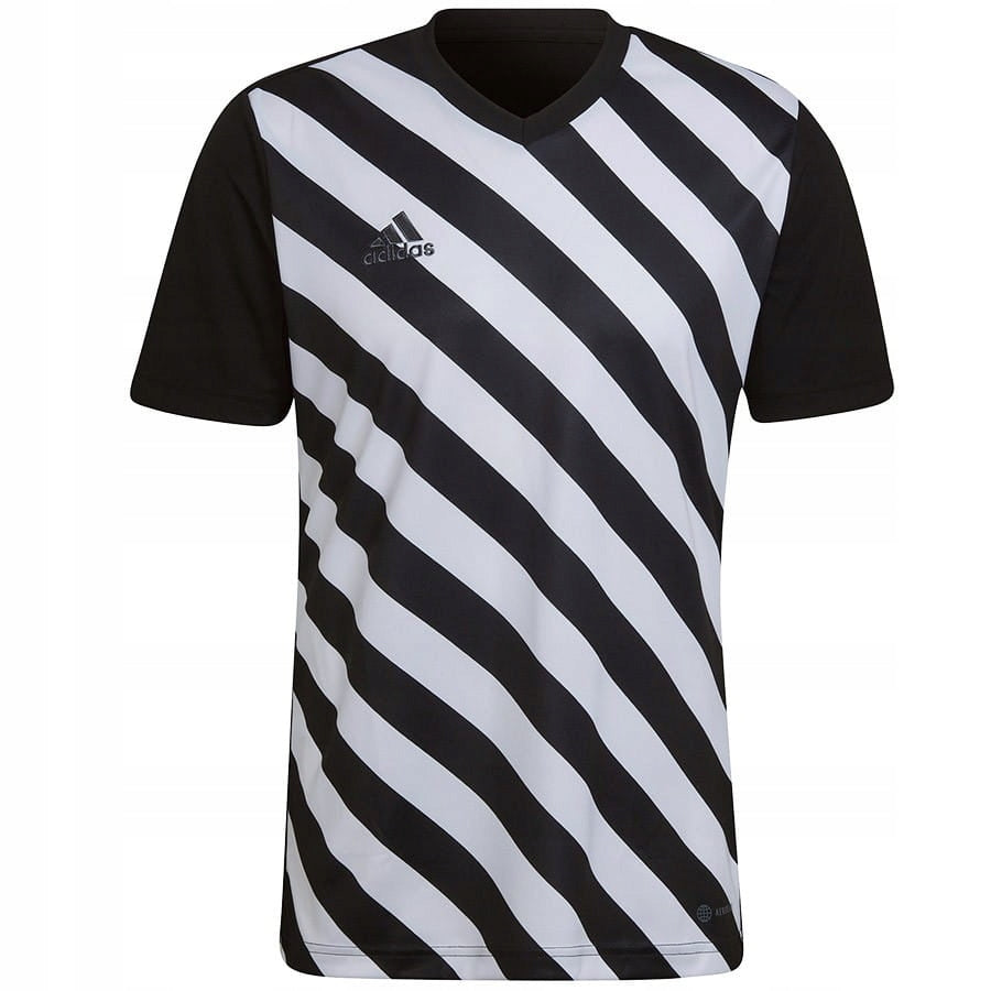 Sportshirt für Herren Adidas Entrada 22 Graphic Jersey, schwarz 