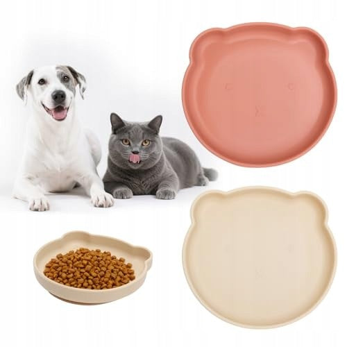 KQDRAVINE SILICONE CAT BOWL FLAT 2 PCS DOG BOWL FOR Packaging status original