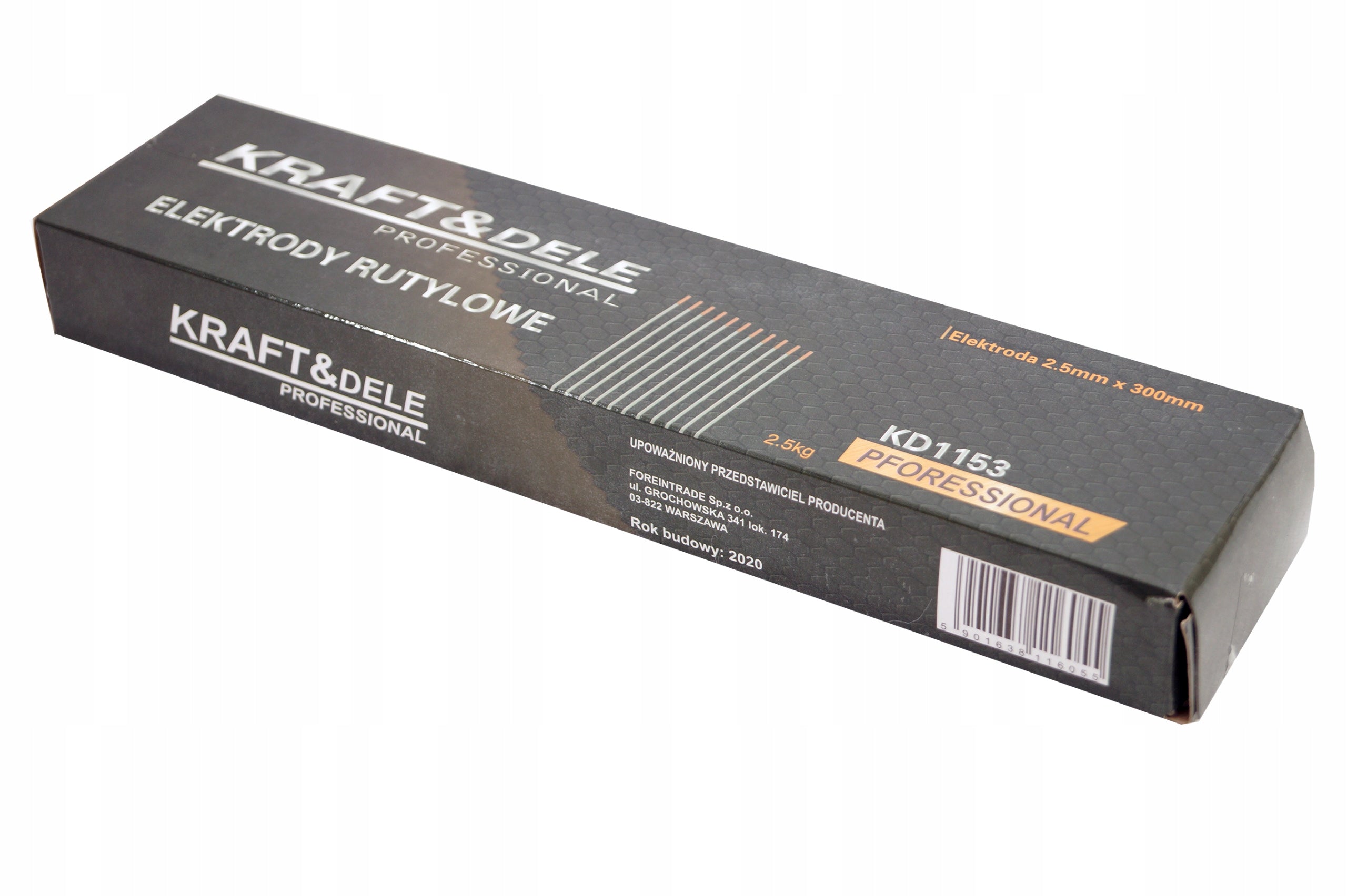 KRAFT&DELE welding electrodes 2,5 mm x 300 mm rutile 5 kg KD1153 Brand Kraft&Dele
