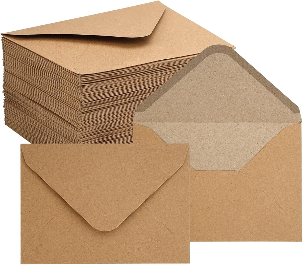 KRAFT ENVELOPES B6 130 G/M² 100 PIECES WITHOUT WINDOW WET GLUE