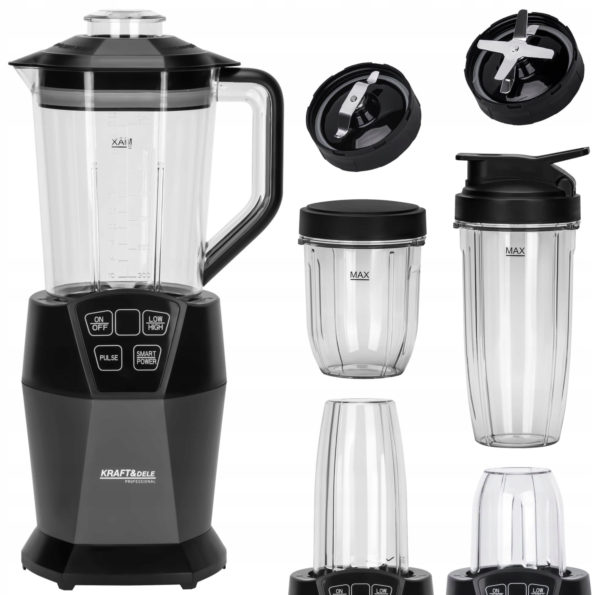 KRAFTDELE CUP BLENDER WITH LID 1500ML + 800ML + 400ML 1850W KD4149 Manufacturer code KD4149