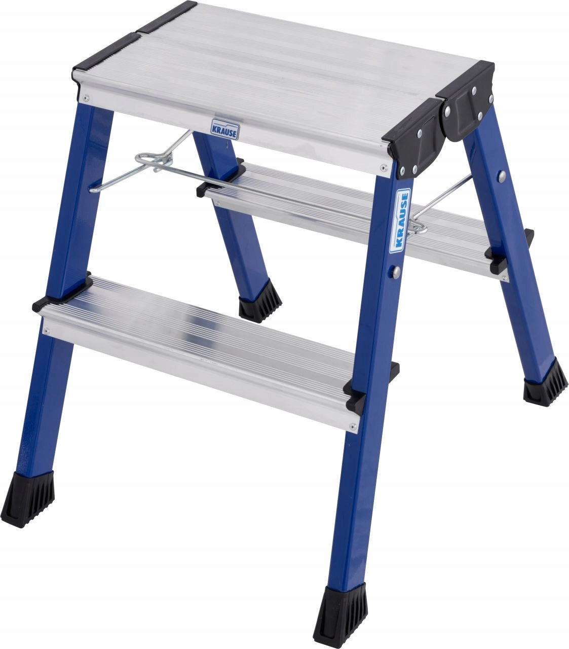 Doppelseitige Leiter Krause Doppel KlappTritt Rolly, 2 Stufen 
