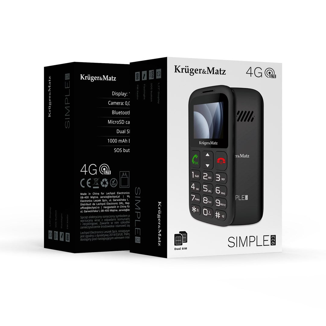 KRUGER & MATZ PHONE GSM SENIOR SIMPLE 923 4G