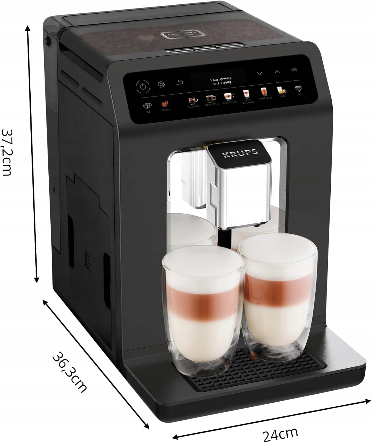 KRUPS EA895N Coffee maker 2 milk coffee touch display 12 drinks Model EA895N