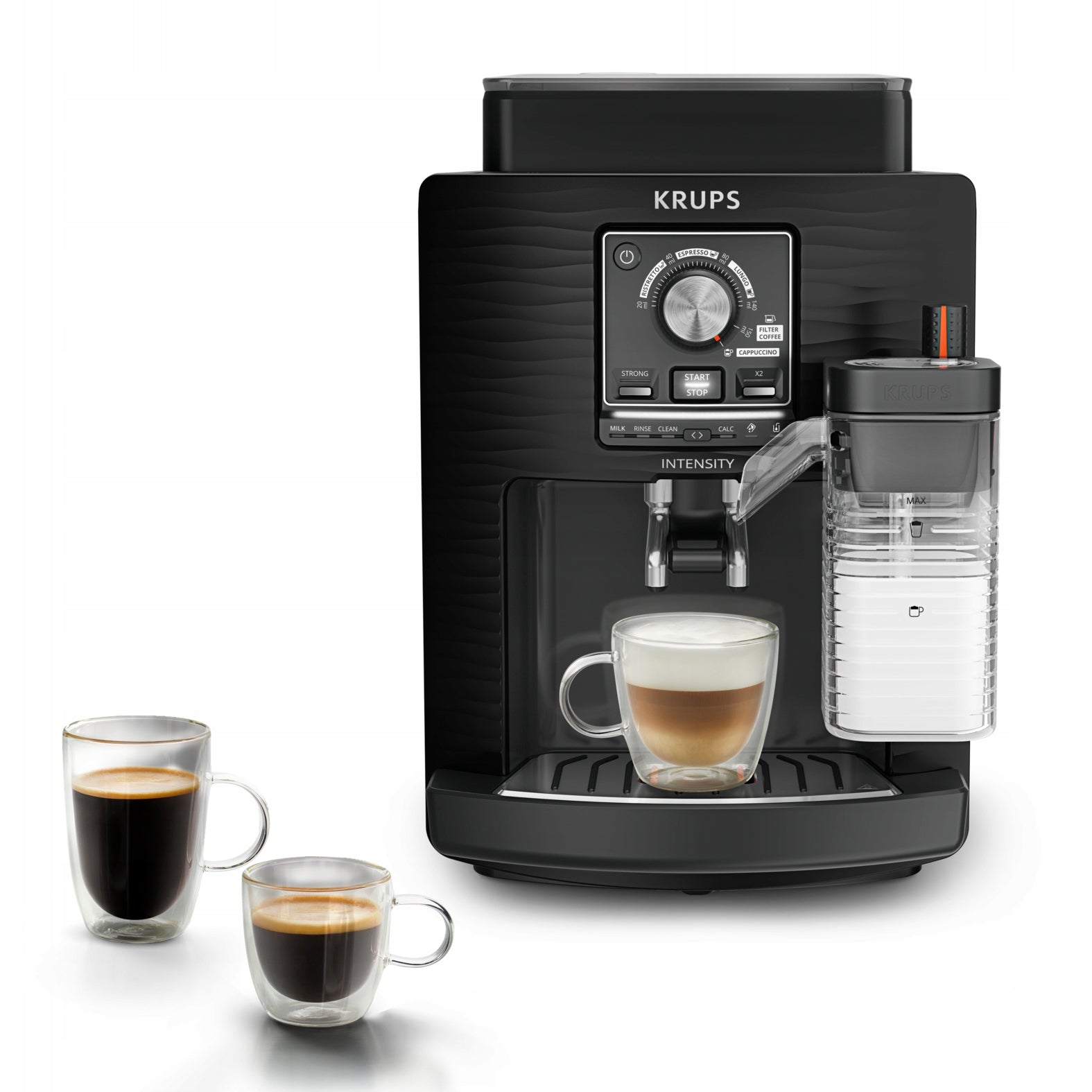 KRUPS Intensity Milk Automatic Pressure Coffee Maker with Grinder