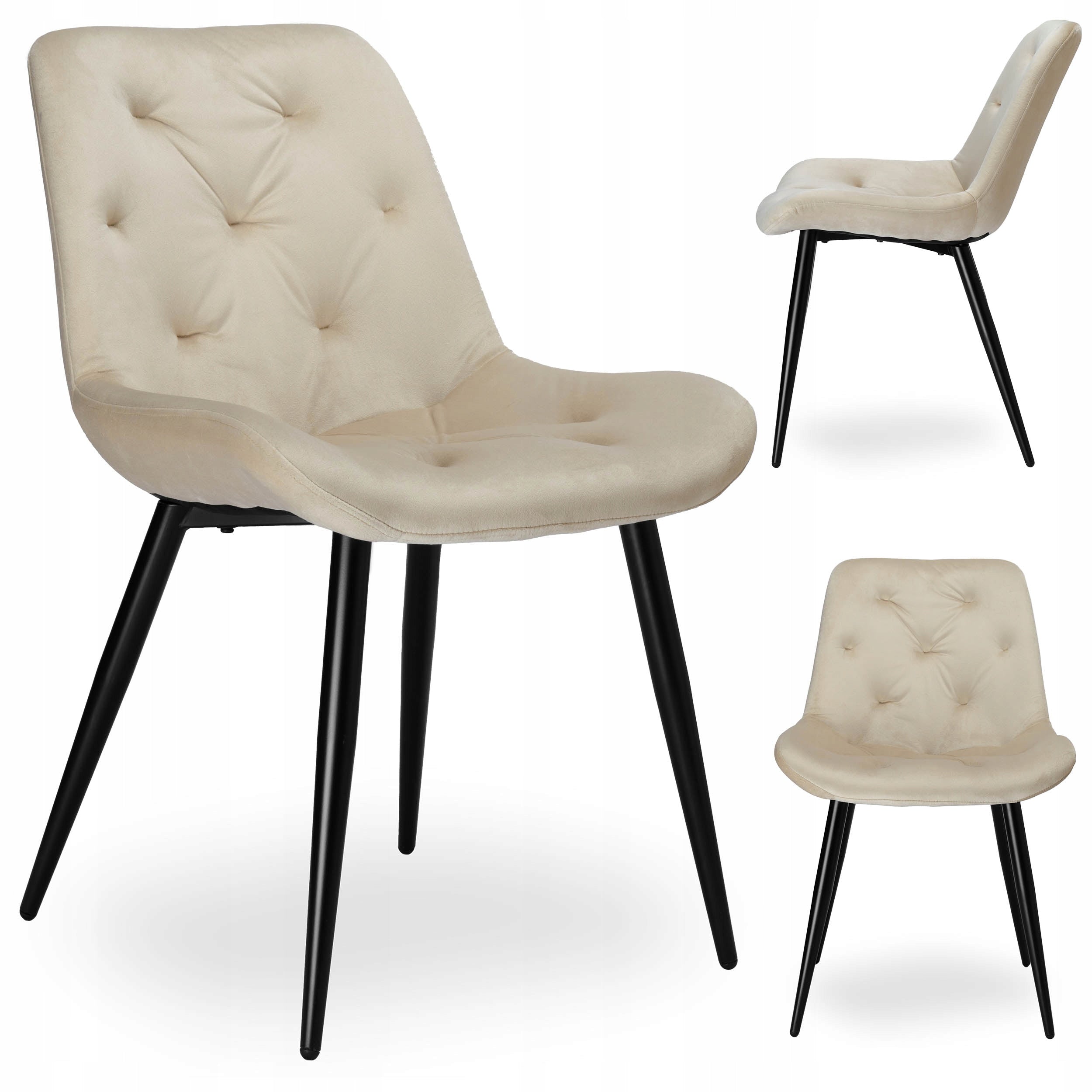Stuhl Eliot Velvet, beige 