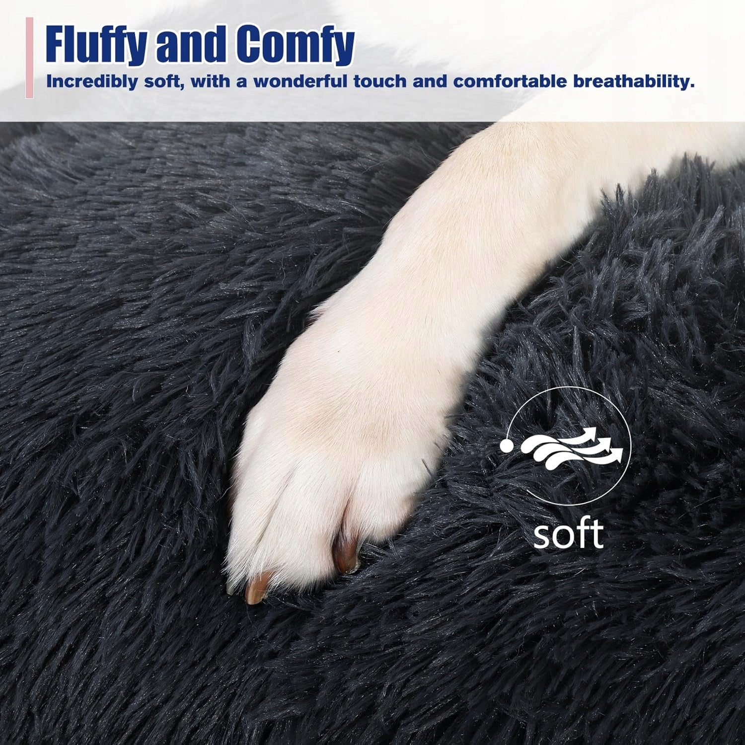 KSIIA Bed for large dogs, washable 105 x 70 cm Brand no brand