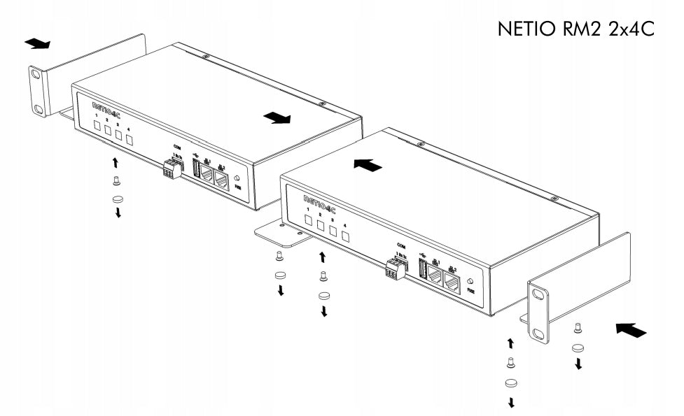 KT NETIO RackMount holder RM2 2x4C