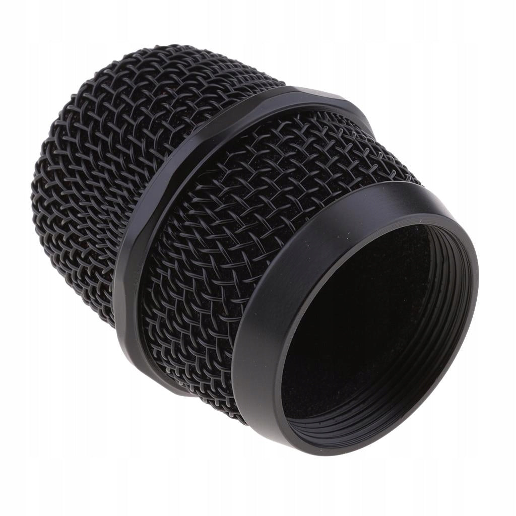 KTV Handheld Mic Microphone Ball Head Mesh Grill Dia 37mm Black Brand no brand