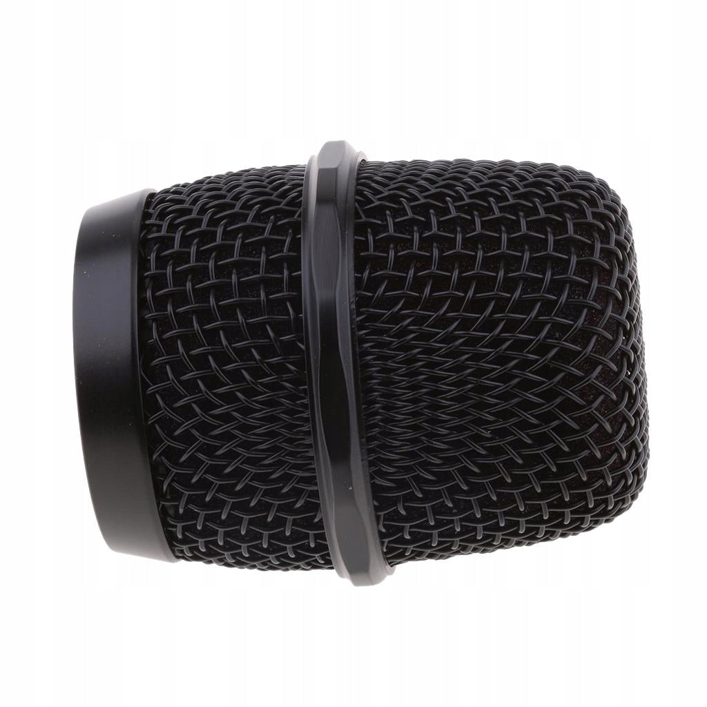 KTV Handheld Mic Microphone Ball Head Mesh Grill Dia 37mm Black