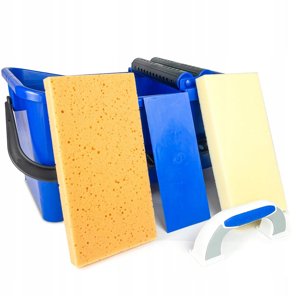 KUBALA GROUTING TILE BUCKET WITH GRID ROLLS AND CLICK LINE TROWELS Brand Kubala