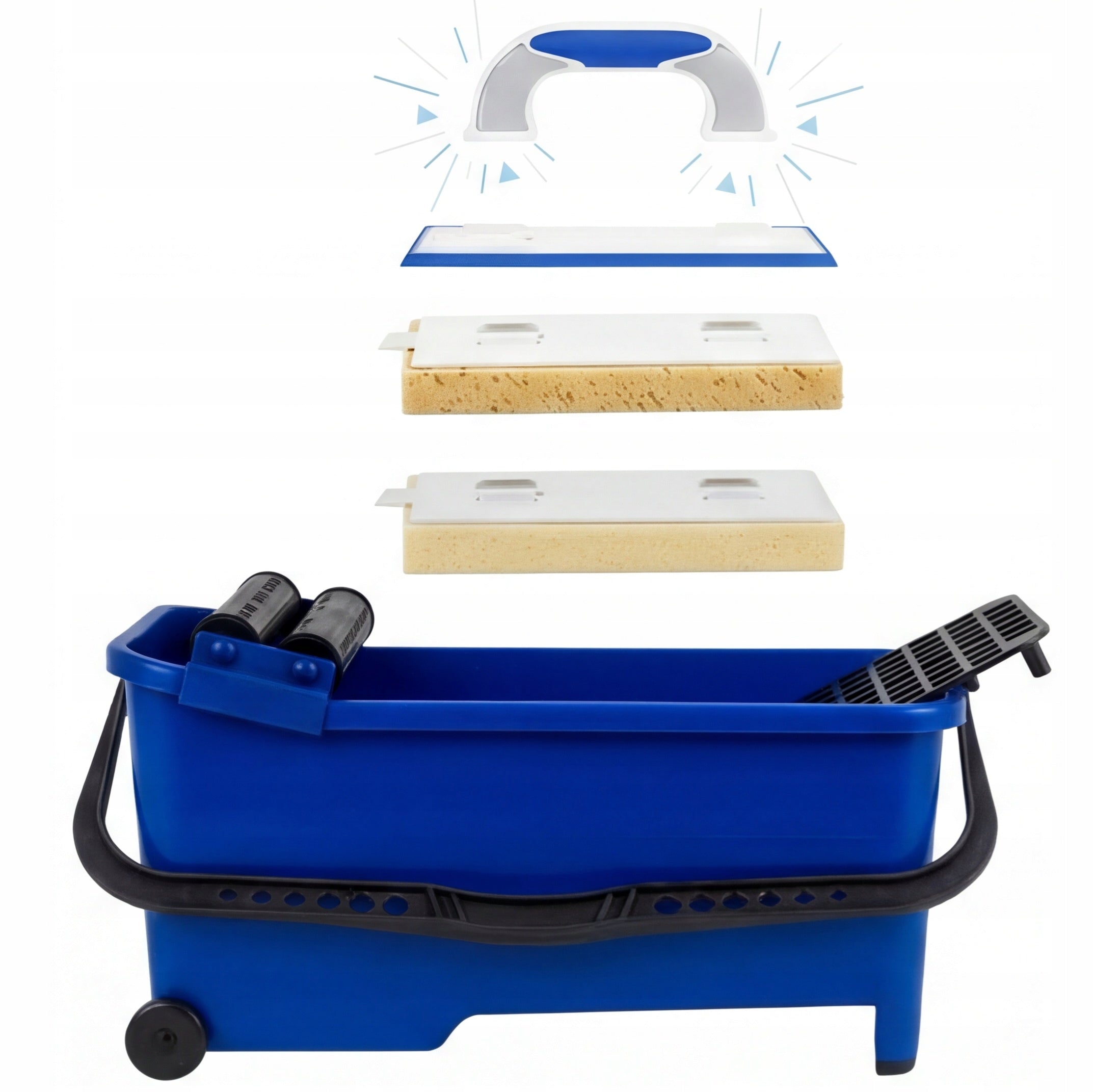 KUBALA GROUTING TILE BUCKET WITH GRID ROLLS AND CLICK LINE TROWELS