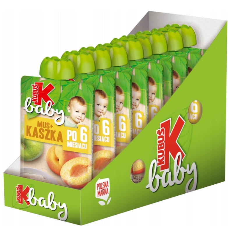 KUBUŚ Baby Porridge Apple Apricot 100g Healthy Nutritious Dessert for Children