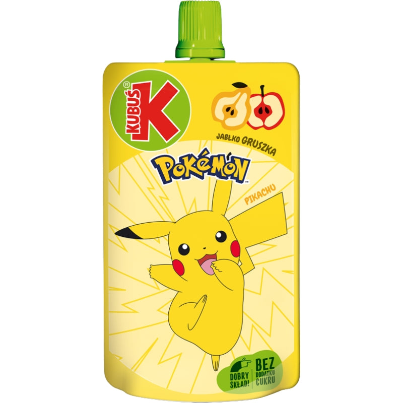 KUBUŚ Pokémon Mousse Apple-Pear Fruit Snack 12 x100 g Manufacturer code KUBU-468558