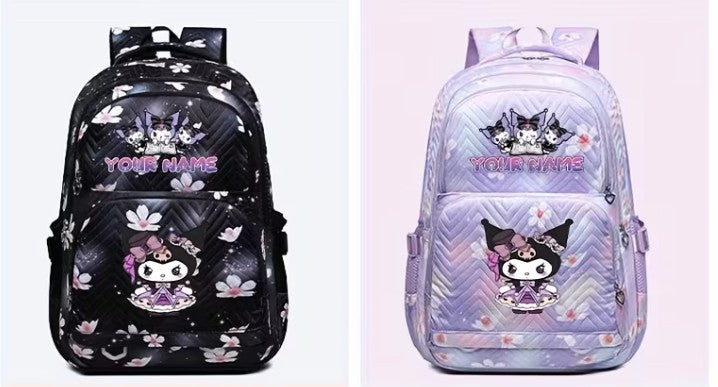 KUROMI Black School Backpack - Spacious Satchel for Girls Brand no brand