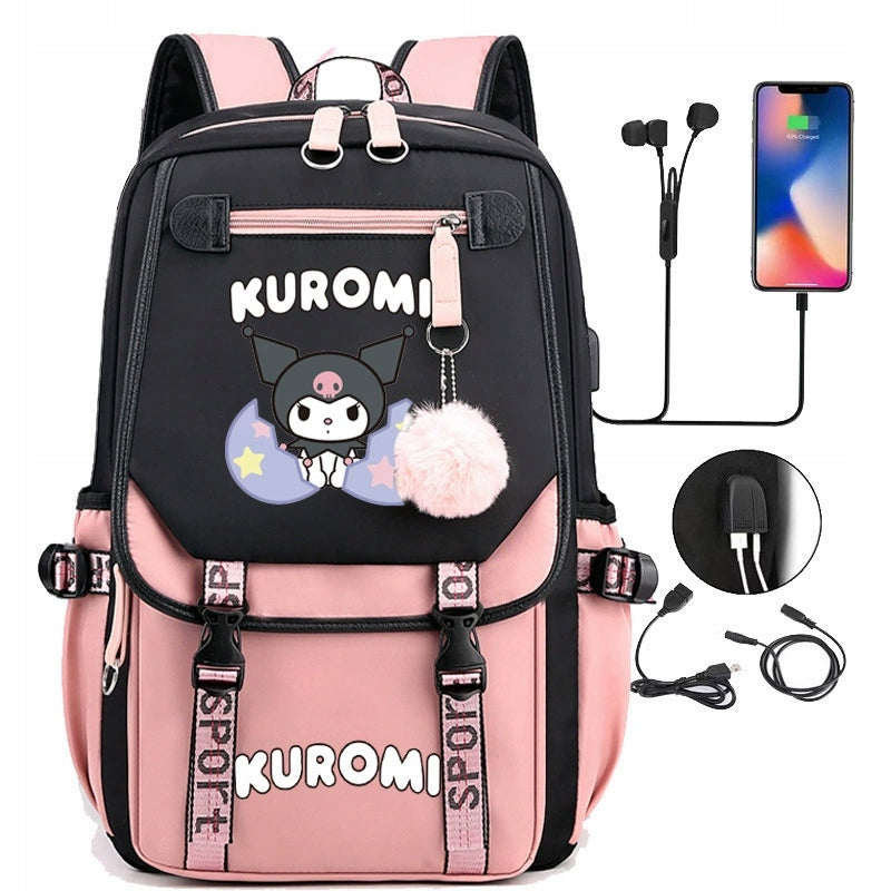 KUROMI SCHOOL BACKPACK FOR GIRLS CLASS 1-5 Brand no brand