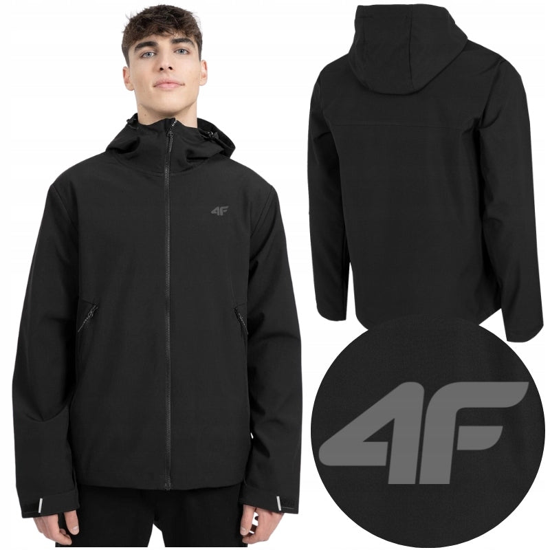 Herrenjacke 4F Softshelljacke M H4Z22 SFM001 20S, Schwarz 