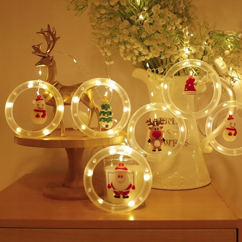 Weihnachtsgirlande Lichtervorhang „Figuren“, LED 108, 3m 