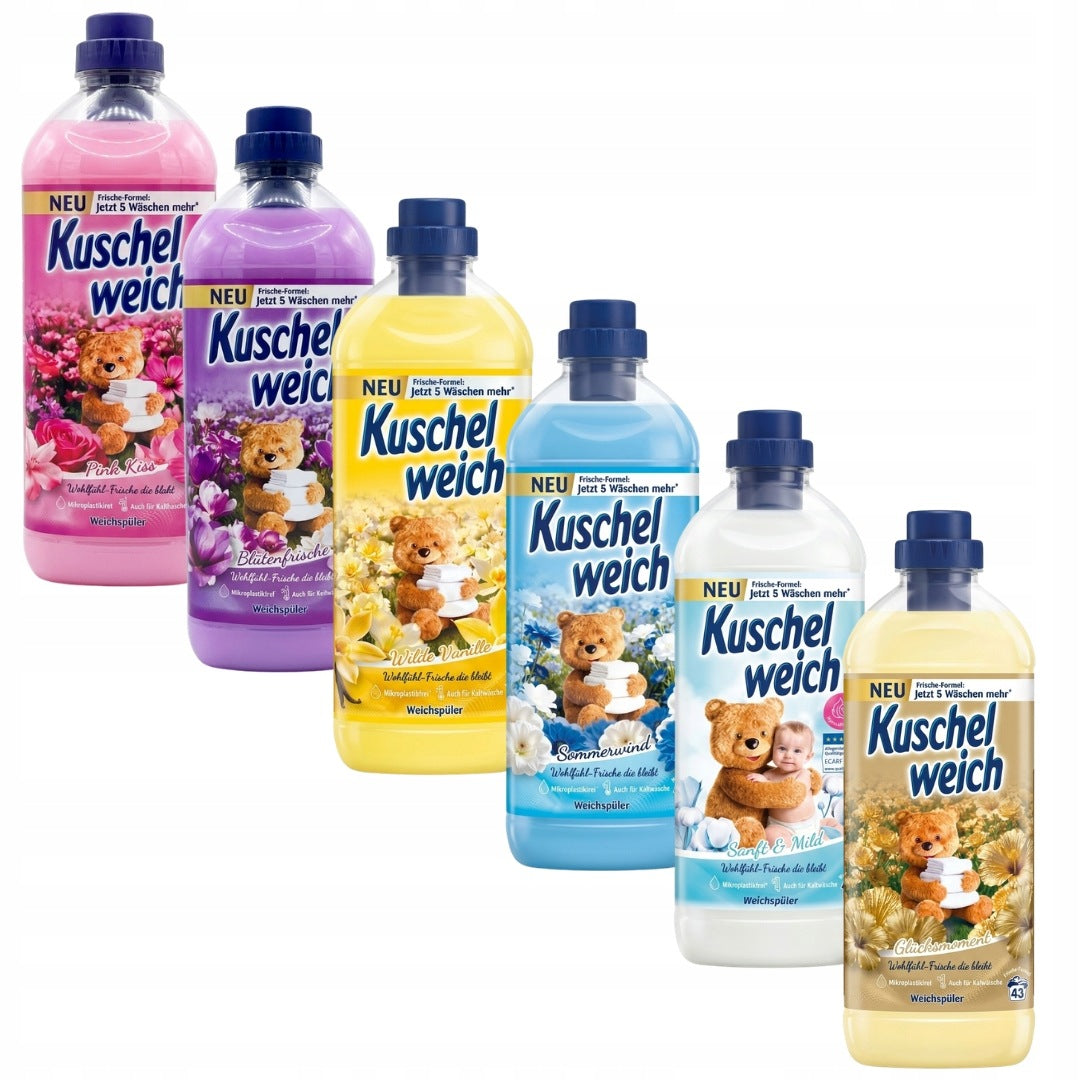 KUSCHELWEICH KUSCHEL SET OF GERMAN RINSE LIQUID CONCENTRATES 6X1L