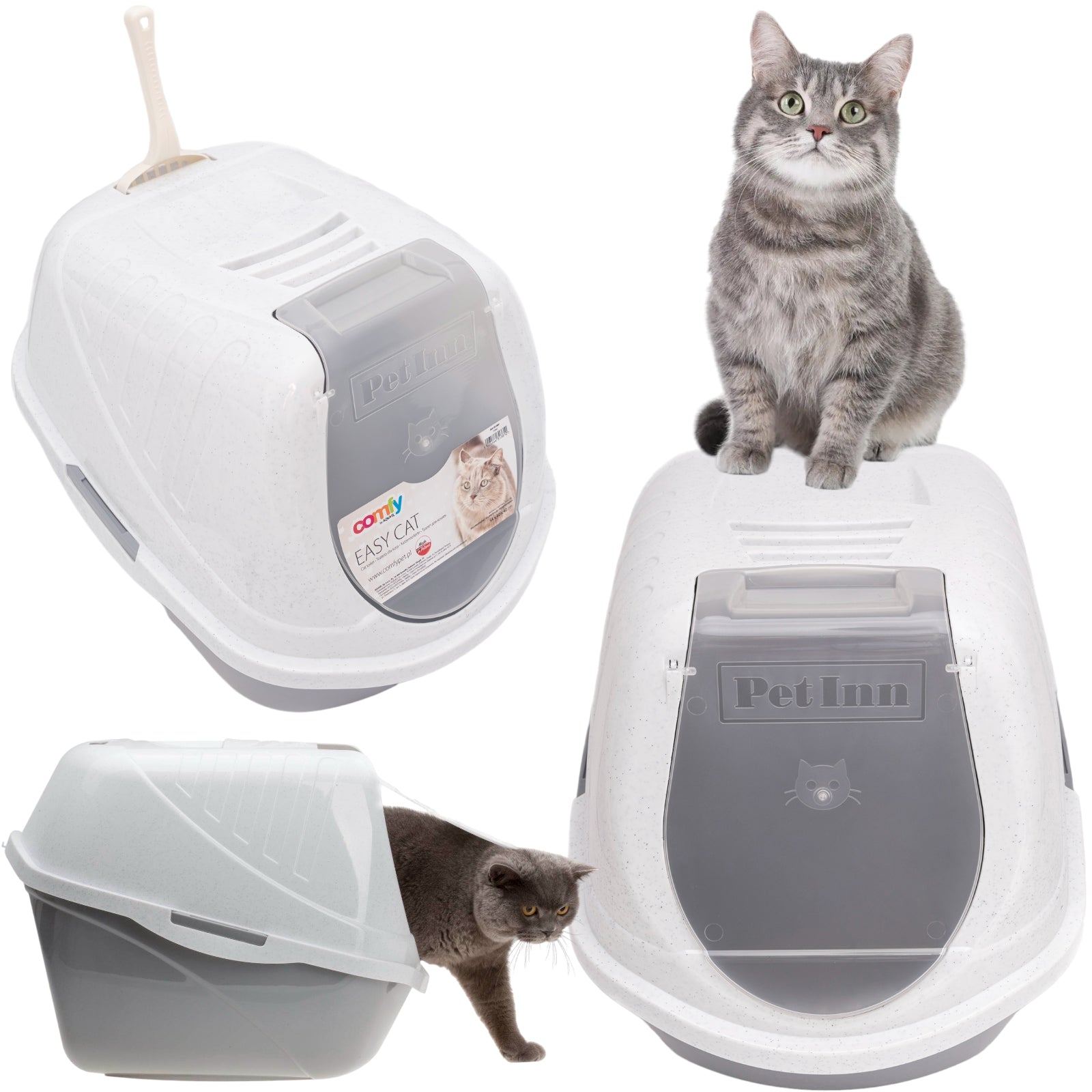 Pet Inn Toilette Easy Cat Grau 