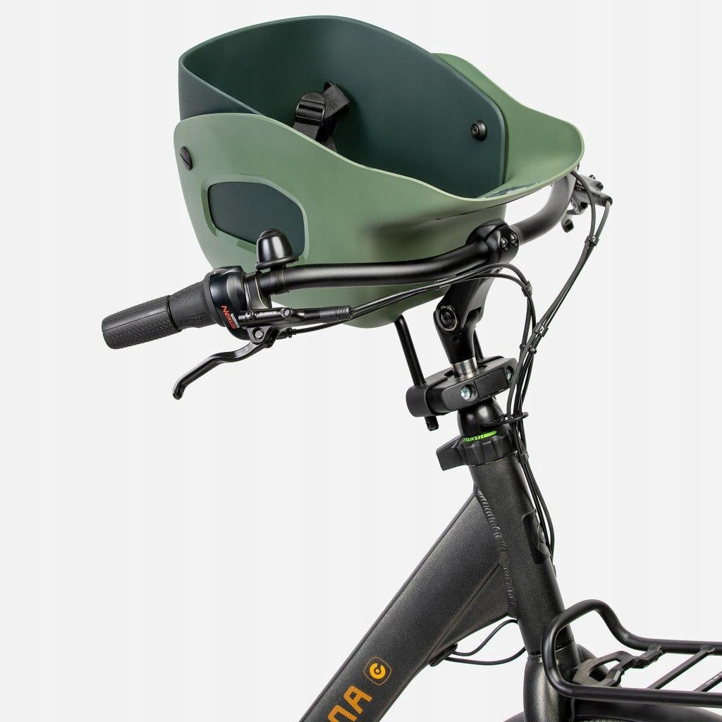 KVISP green S bicycle basket for dogs