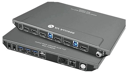 KVM SWITCH 2 PC MONITORS 4K 60HZ HDMI USB 3.0 FOR WORKING FROM HOME