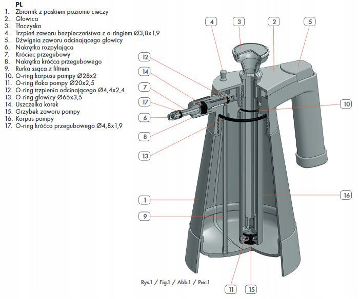 KWAZAR SPRAYER VENUS BLUE HD 1,5L ALKA Manufacturer Kwazar