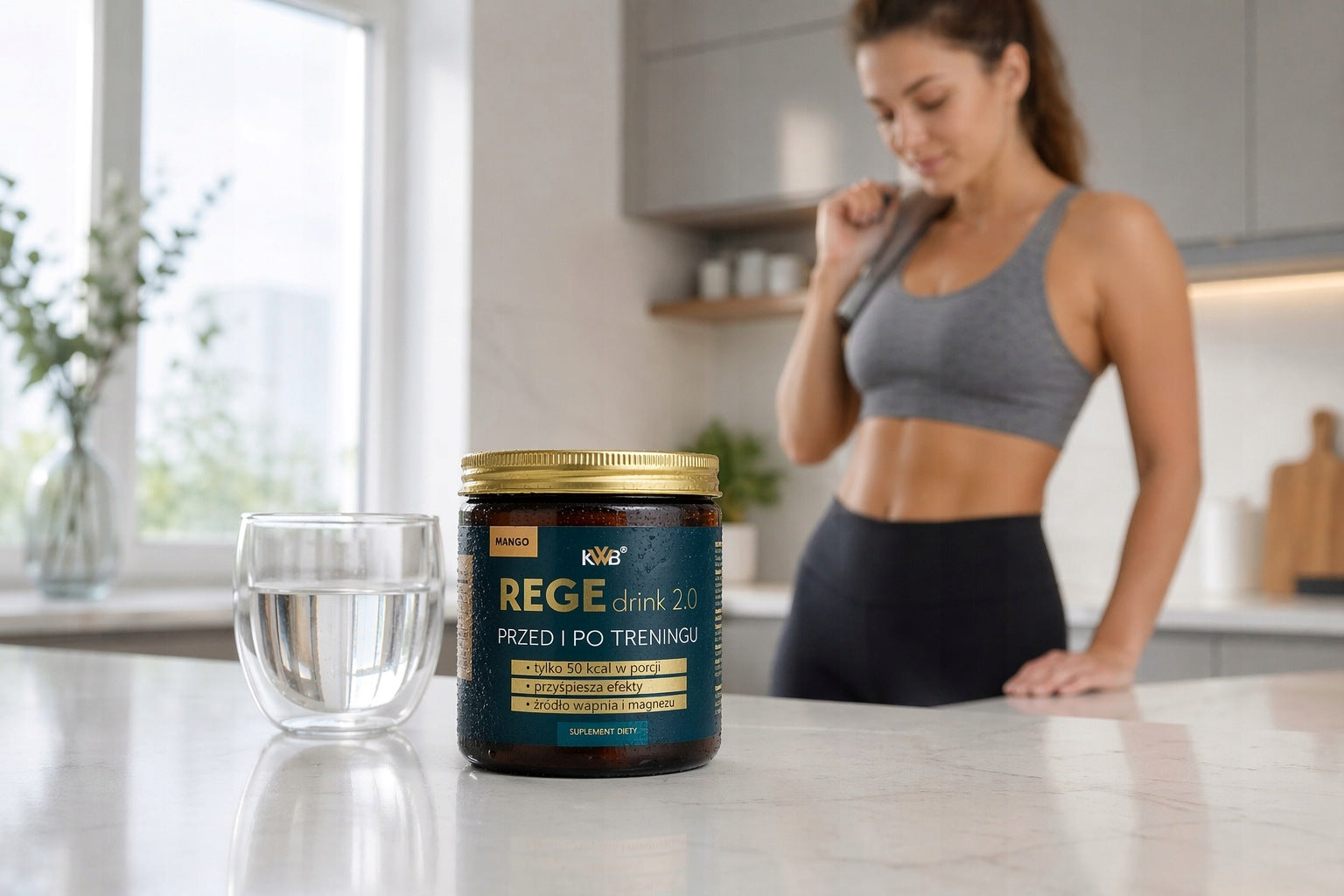 KWB Rege Drink Mango BCAA Amino Acids L-Arginine Vitamin Regeneration Packaging status original