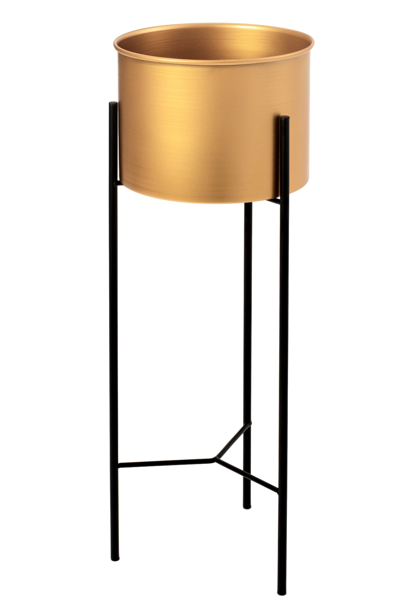 Blumenkorb aus Metall, golden, 40 cm 