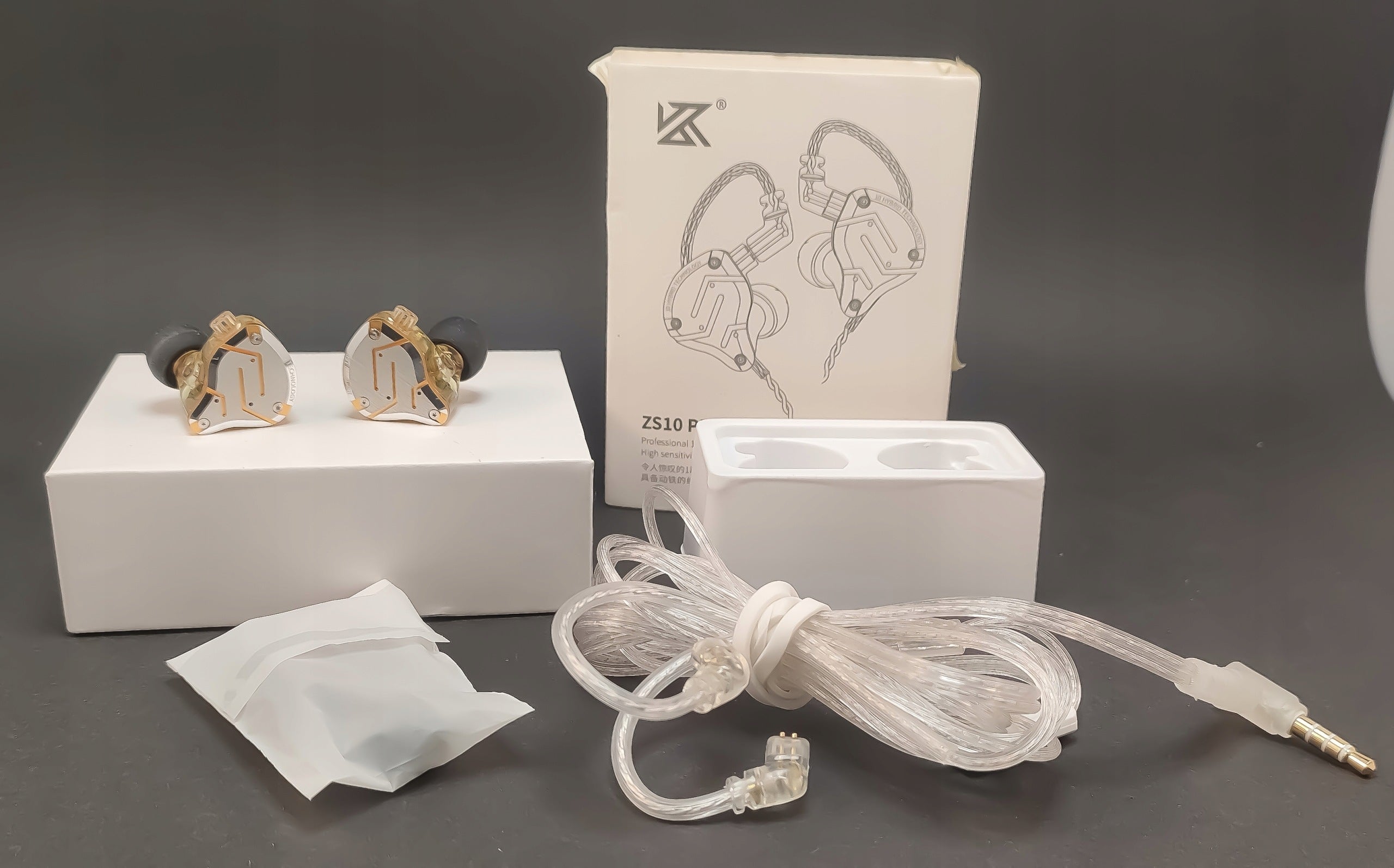 KZ ZS10 Pro słuchawki dokanałowe hybrydowe złoty Manufacturer code ZS10PROMICGLD