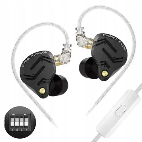 KZ ZS12 PRO X HYBRID IN-EAR HEADPHONES 1DD+5BA + MICROPHONE + TUNNING