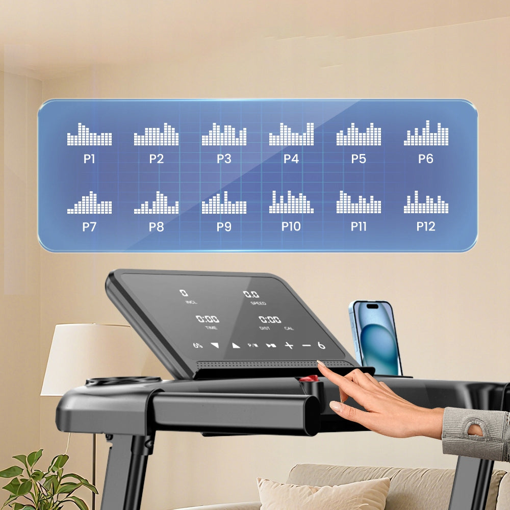KZYNTH Home Electric Treadmill Large Folding Slope Angle 13.5 KM/H Maximum user weight 150 kg