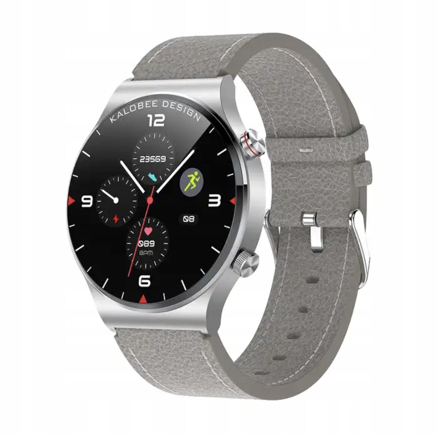 Kalobee Smartwatch with NFC 46mm Space Aluminium Batteries included no