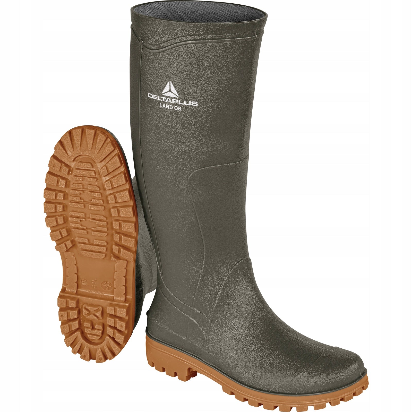 Gummistiefel Land OB SRA, grün/beige 42, Delta Plus 891238182 