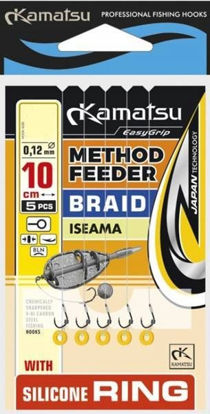 Kamatsu HOOKS method feeder ISEAMA No. 6 braid - with elastic band
