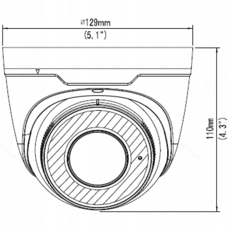Anti-Vandalismus-IP-Kamera Dahua IPC-HDW5842T-ZE-2712-S3 
