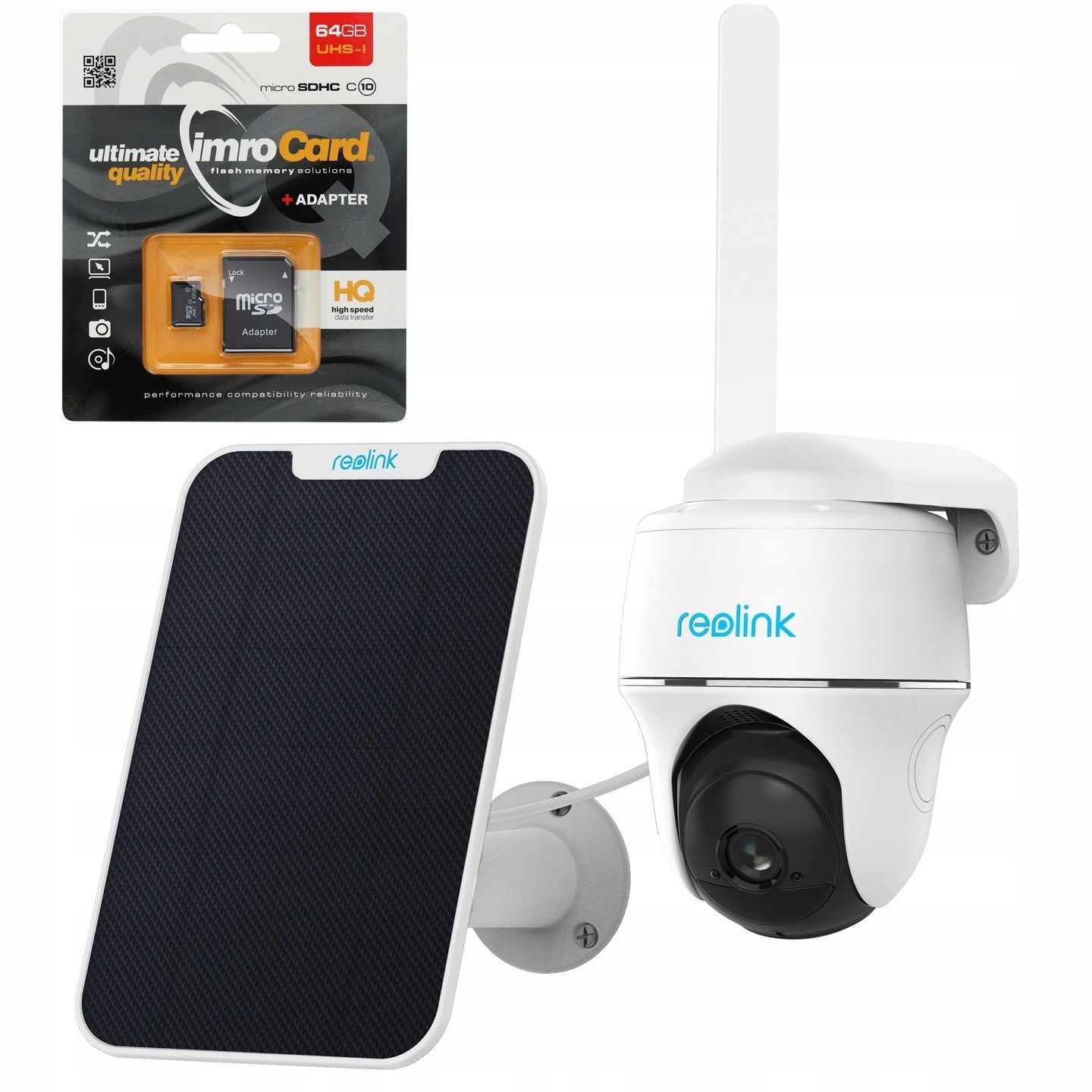 Drahtlose Kamera Reolink Go PT Plus 4G LTE + Solarbatterie + MicroSD 32 GB 