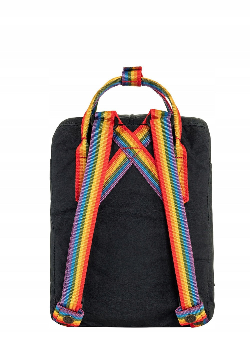 Kanken Rainbow Fjallraven Mini Black Backpack Brand Fjällräven
