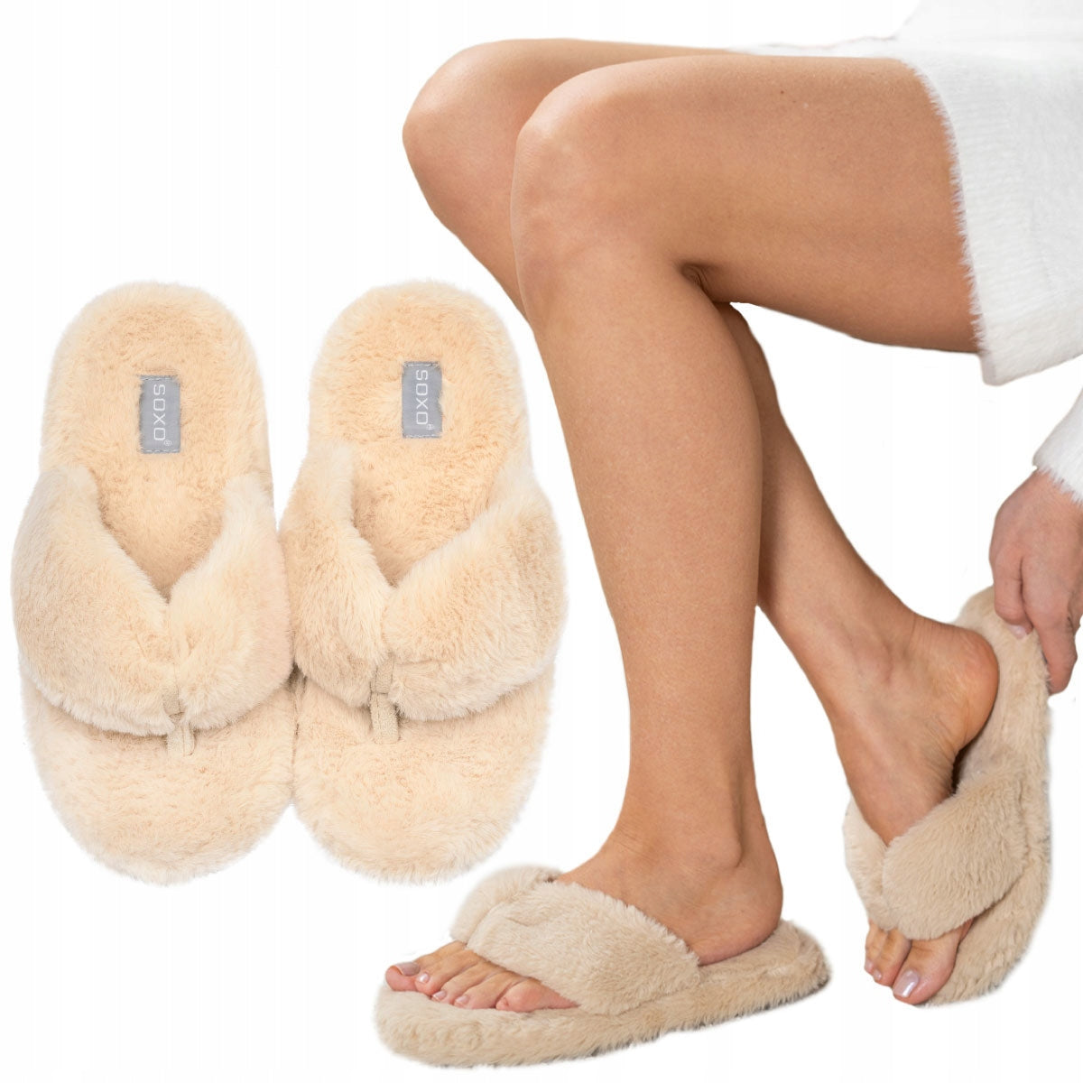 Sox Damenhausschuhe Fluffy Sand 37-38 